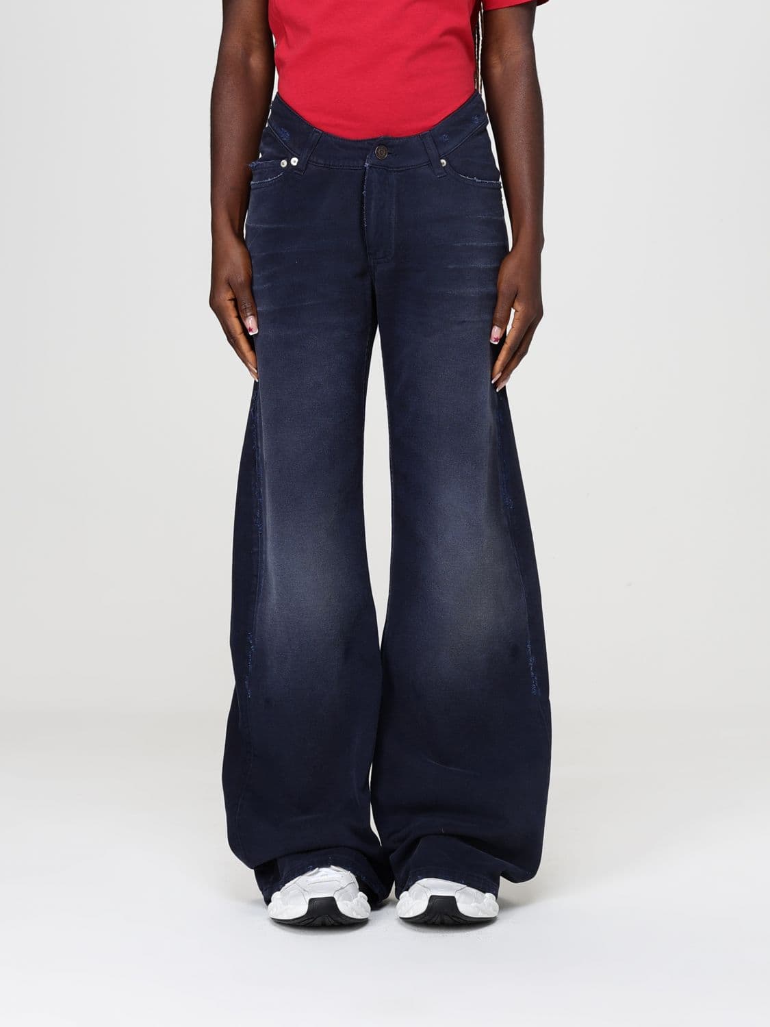 Balenciaga Jeans Woman color Navy