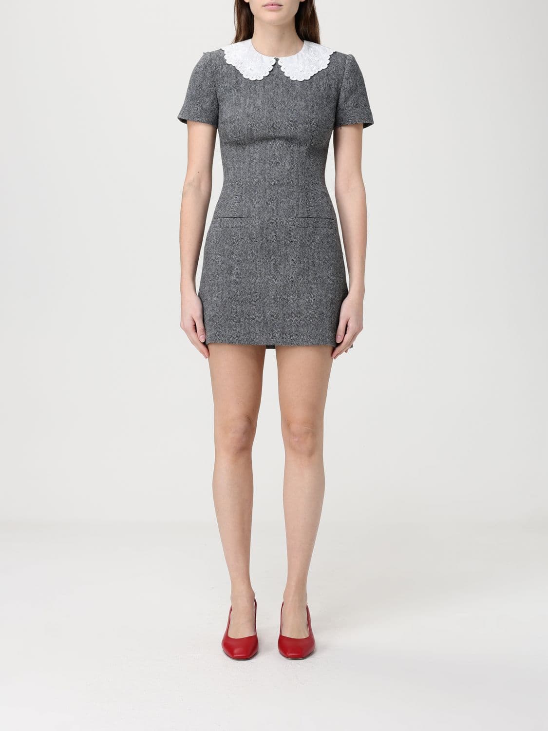 Self-Portrait Dress Woman color Grey