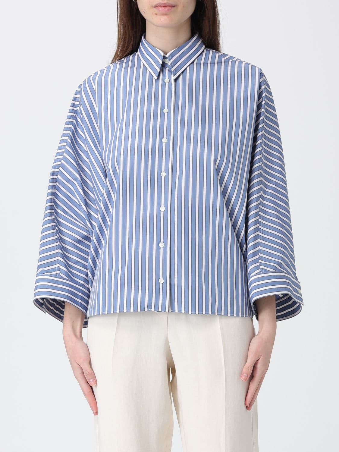 Brunello Cucinelli Shirt Woman color Blue