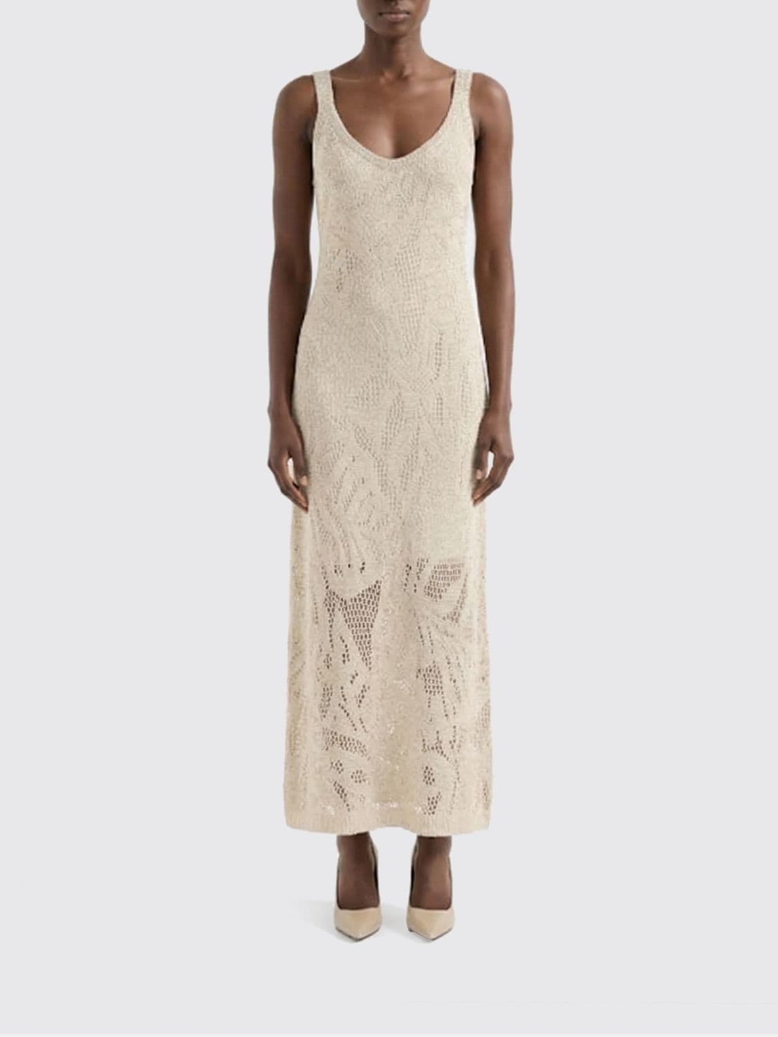 Brunello Cucinelli Dress Woman color Beige