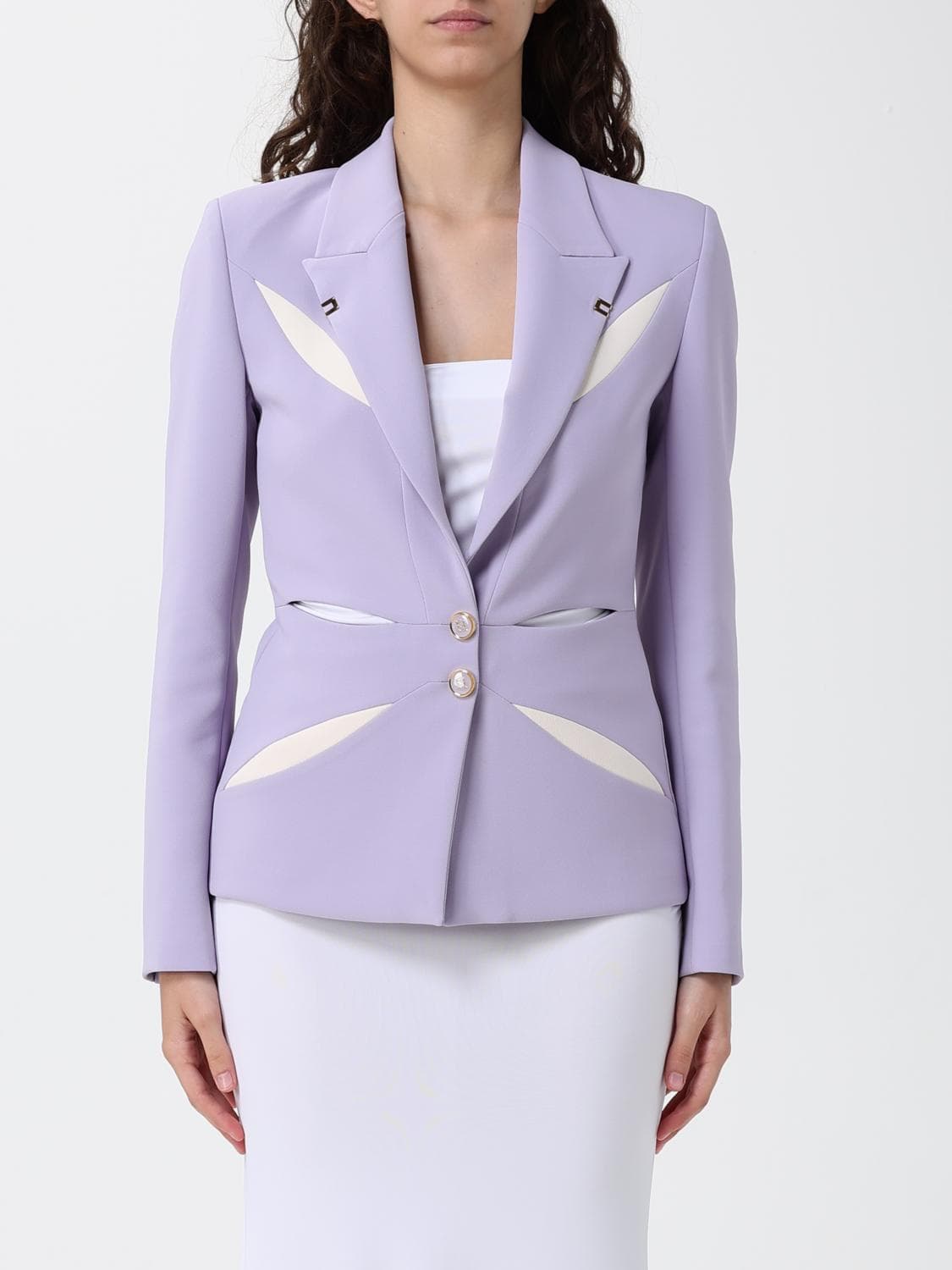 Elisabetta Franchi Jacket Woman color Lilac · 42