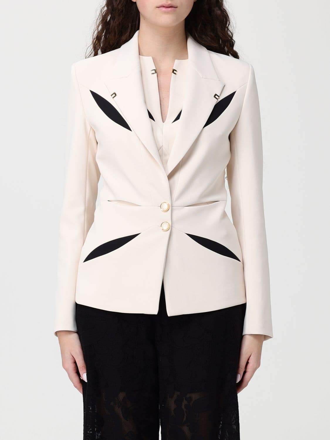 Elisabetta Franchi Jacket Woman color Butter