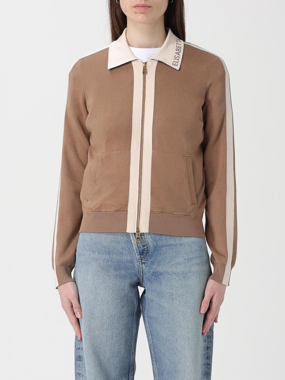 Elisabetta Franchi Sweater Woman color Beige