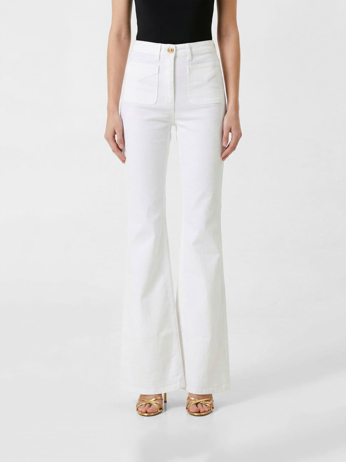 Elisabetta Franchi Jeans Woman color White