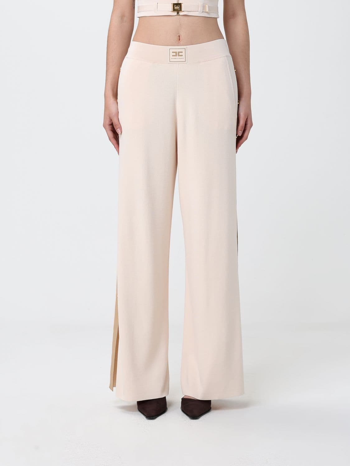 Elisabetta Franchi Pants Woman color Butter