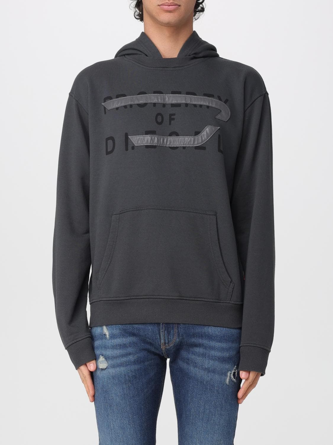 Diesel Sweatshirt Men color Charcoal