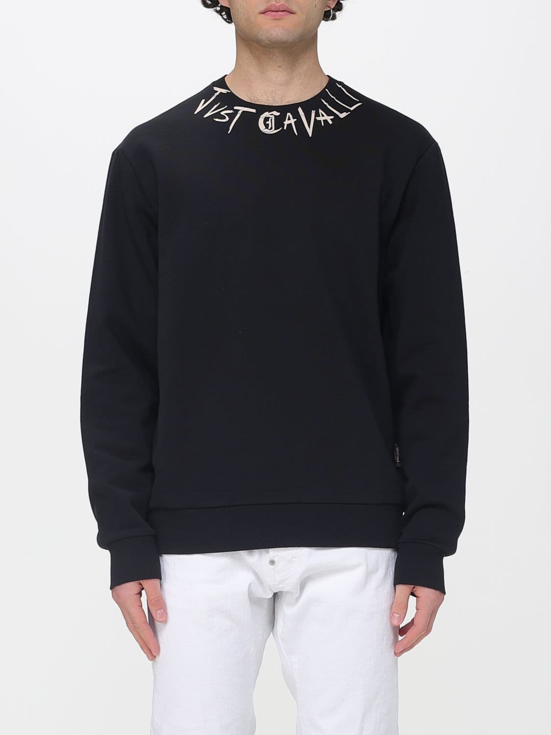 Just Cavalli Sweatshirt Men color Black