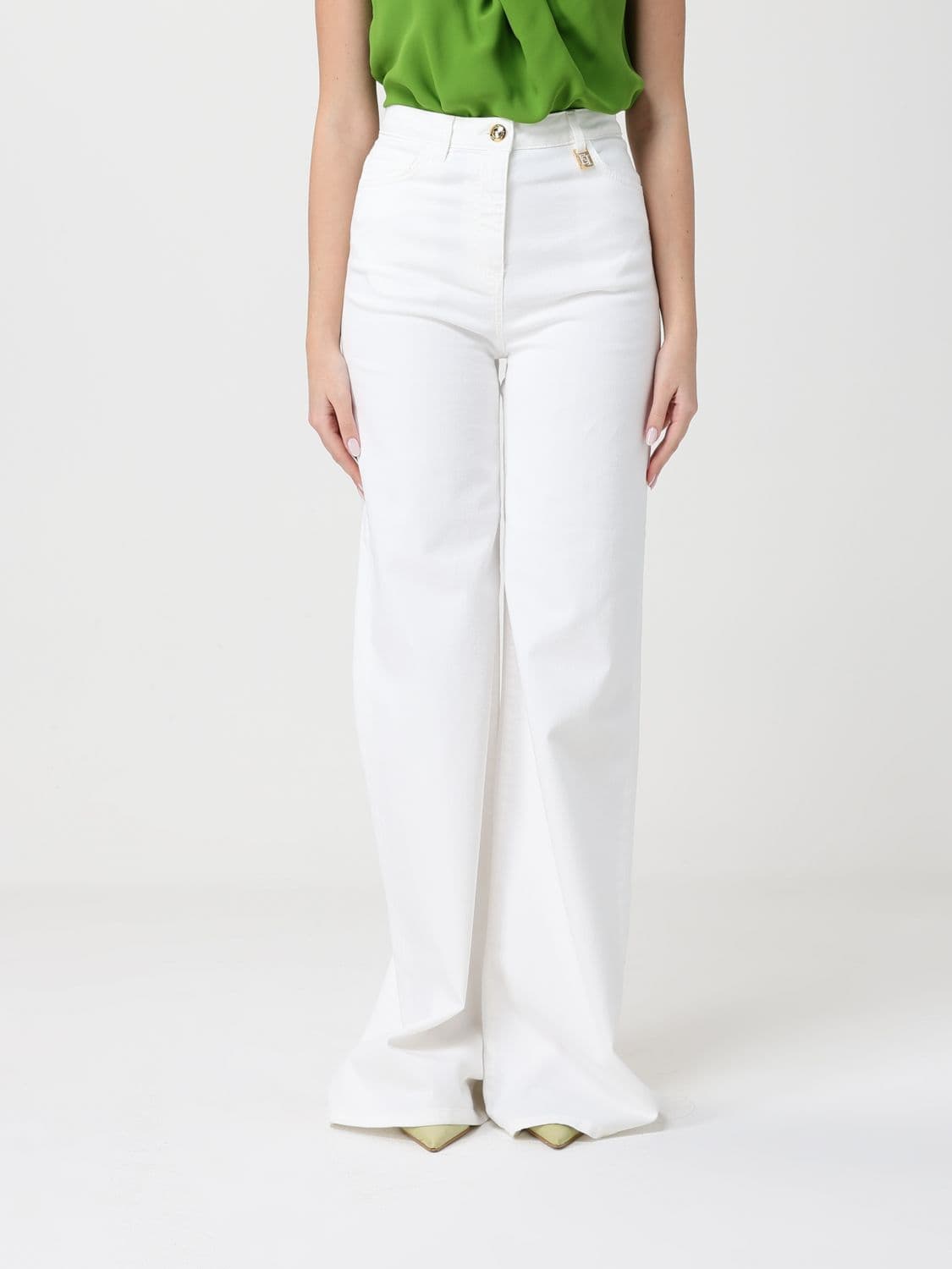 Elisabetta Franchi Jeans Woman color Ivory