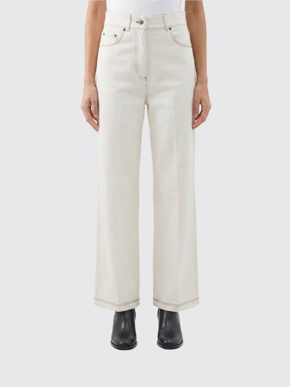 Max Mara Jeans Woman color White · L