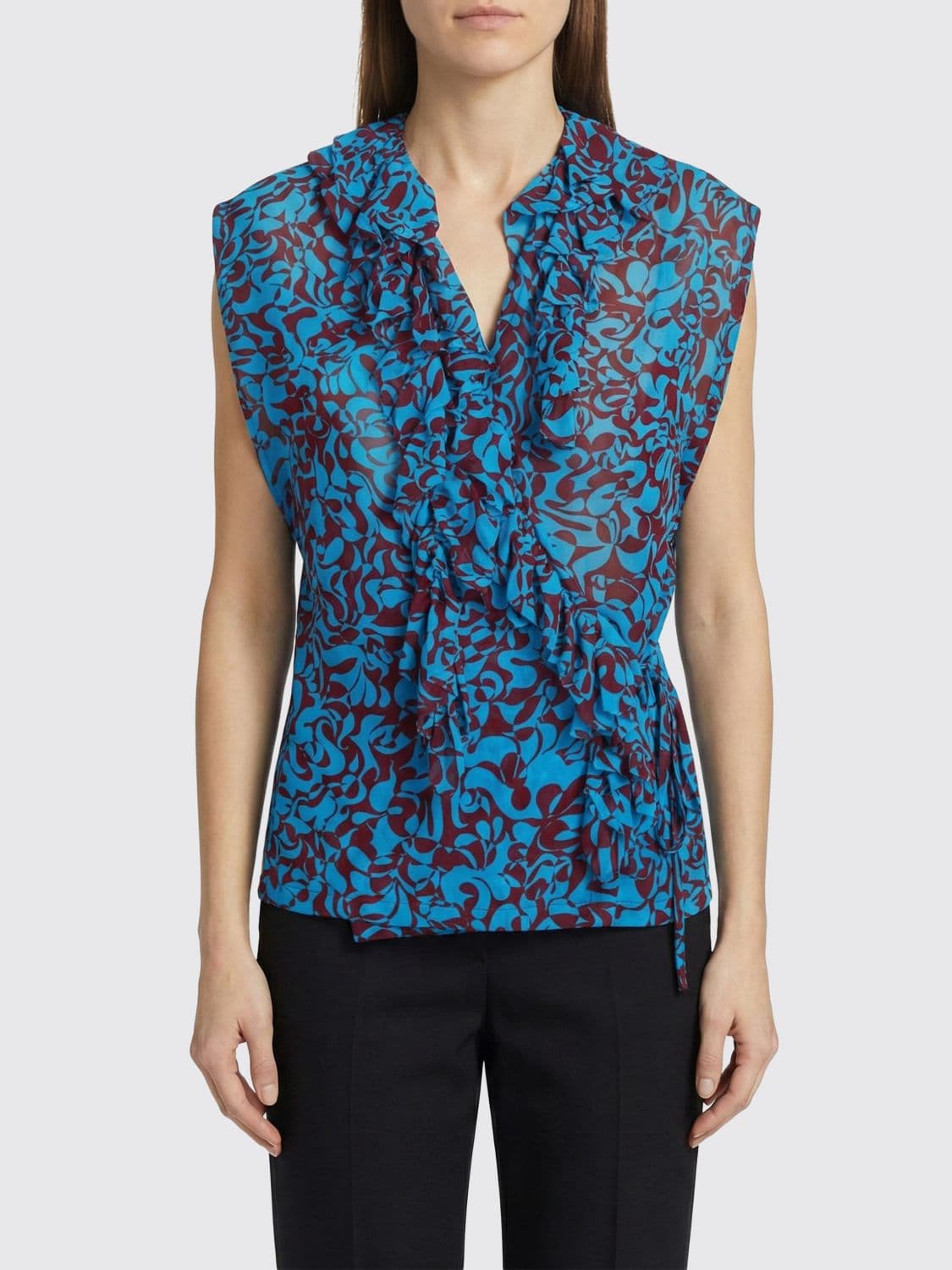 Dries Van Noten Top Woman color Blue · 36