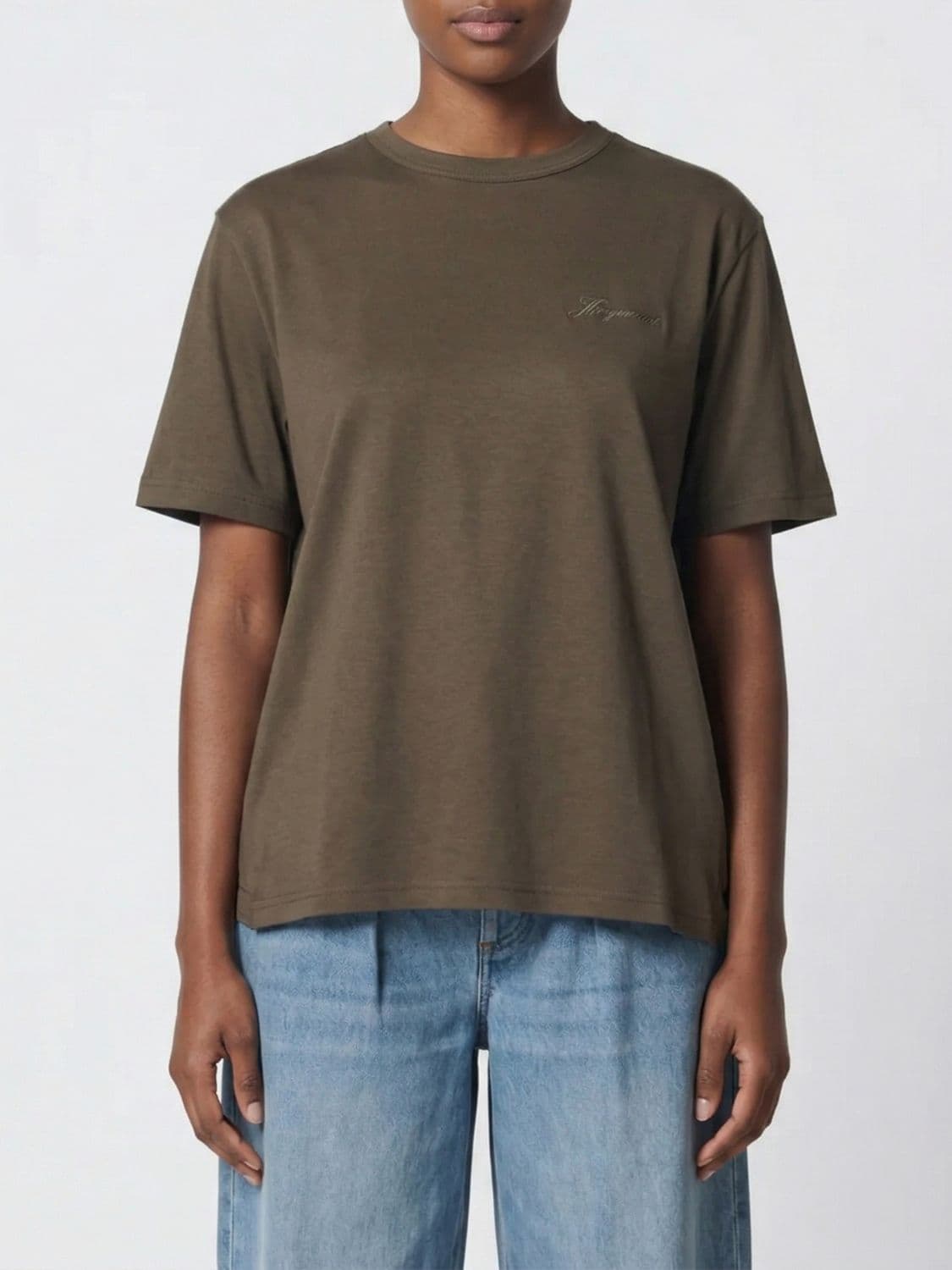 Jacquemus T-Shirt Woman color Kaki