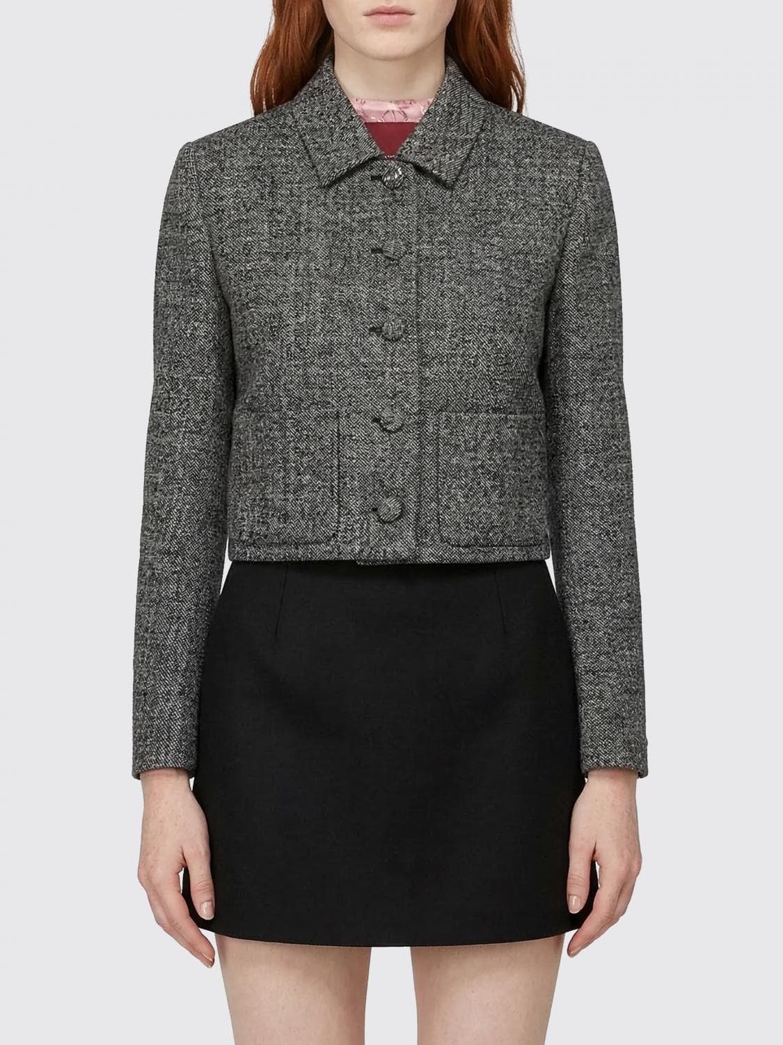 Gucci Jacket Woman color Grey