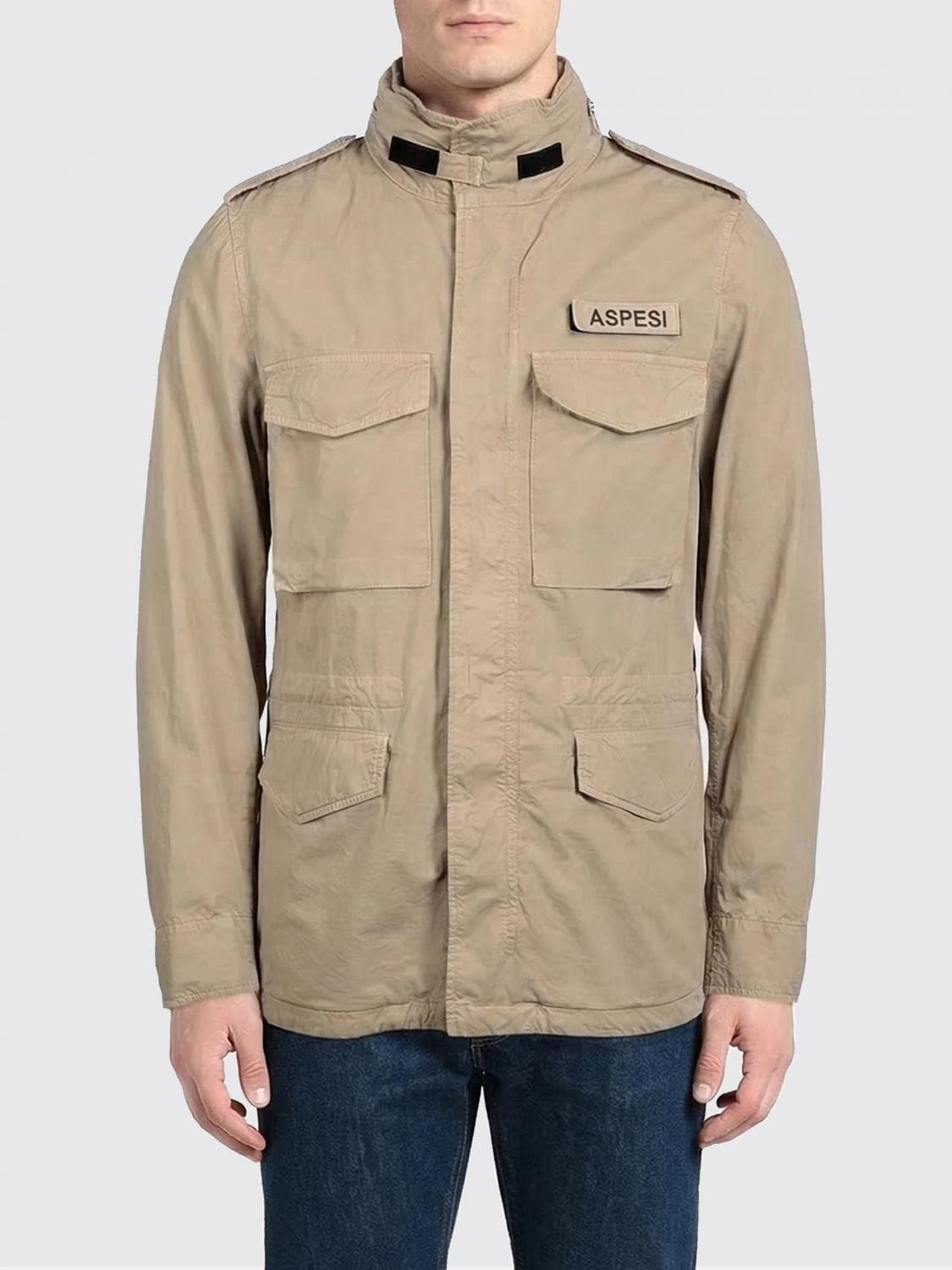 Aspesi Coat Men color Beige
