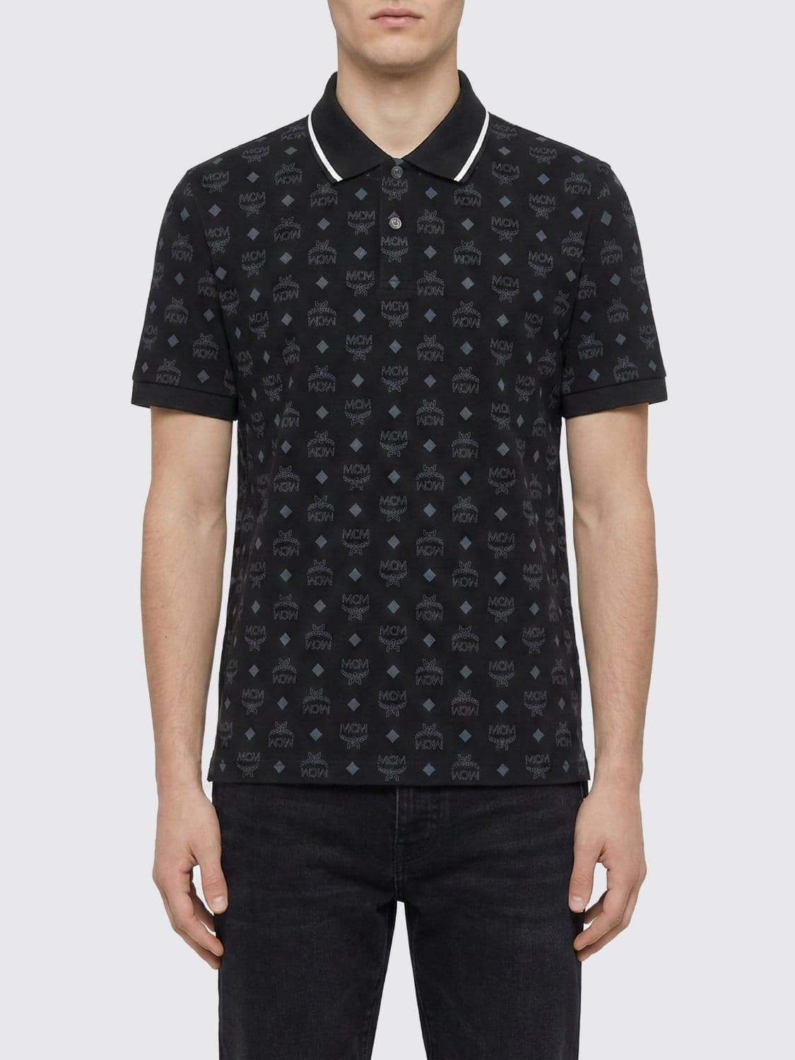 Mcm Polo Shirt Men color Black · XL