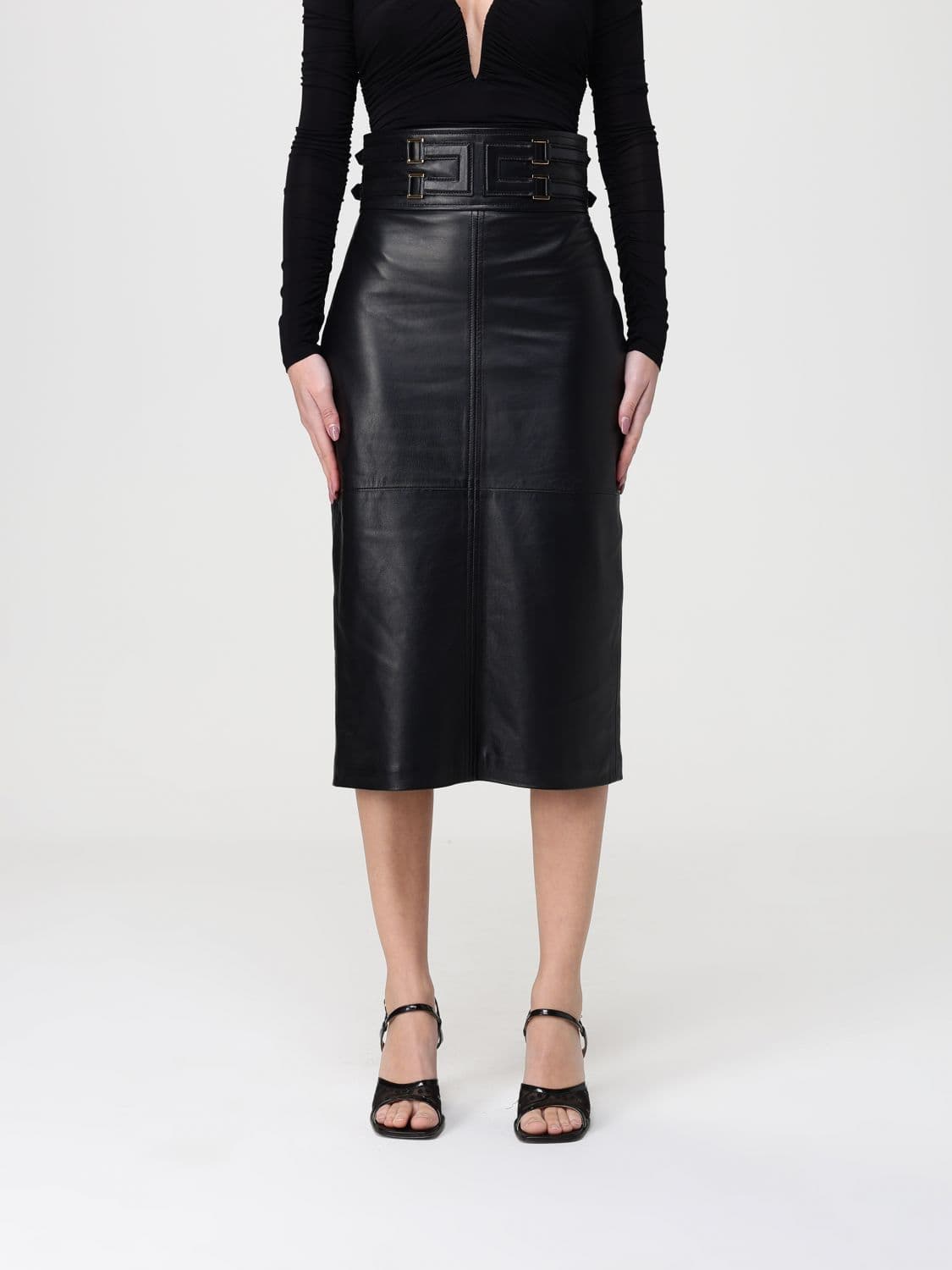 Elisabetta Franchi Leather Skirt