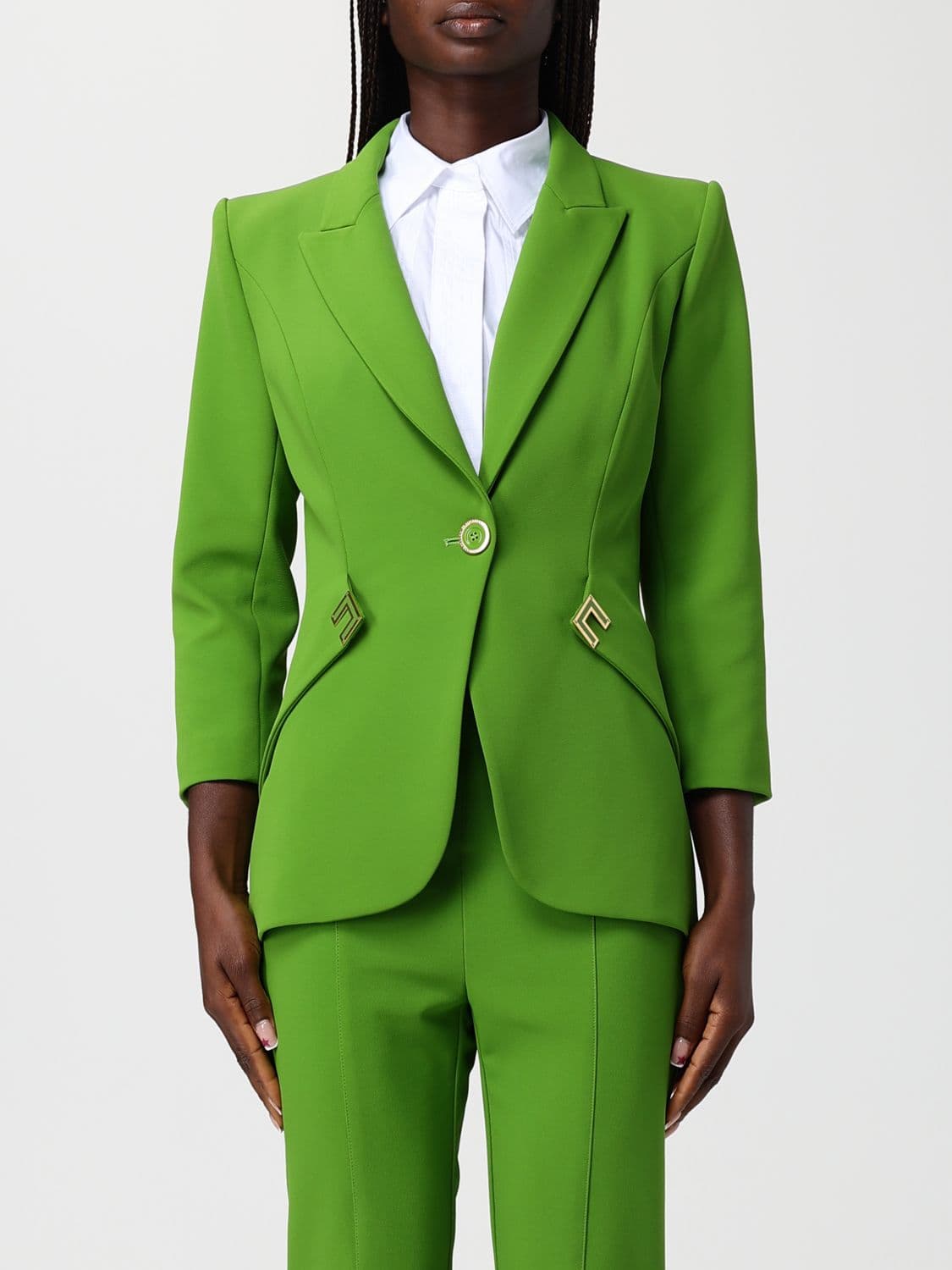 Elisabetta Franchi Crêpe Single Breasted Blazer · 40