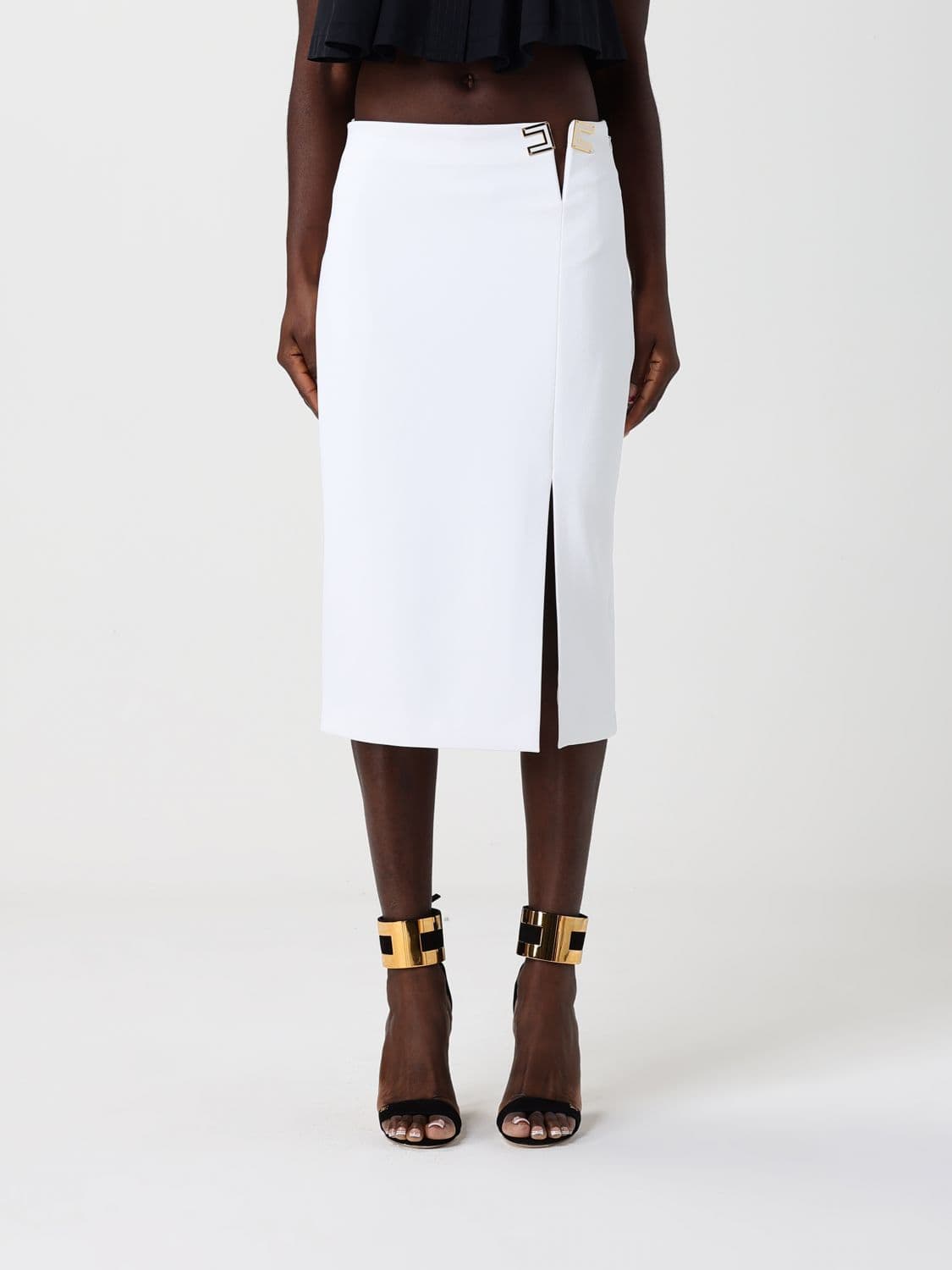Elisabetta Franchi Logo Pencil Skirt