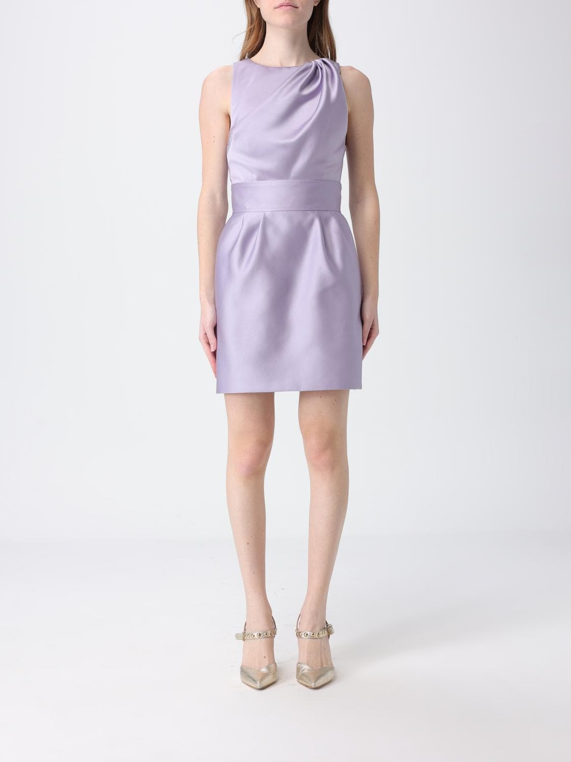 Elisabetta Franchi Duchesse Dress With Logo