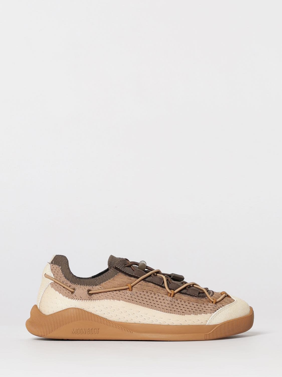 Moon Boot Moonlight Sneakers in Crochet Knit and Suede