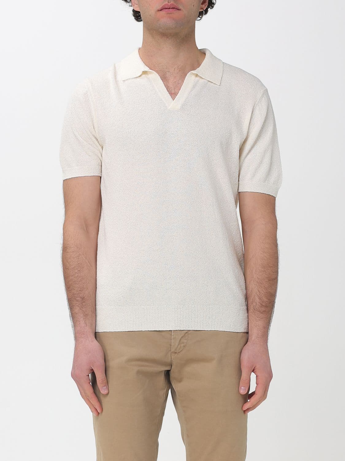 Drumohr Cotton Blend Knit Polo