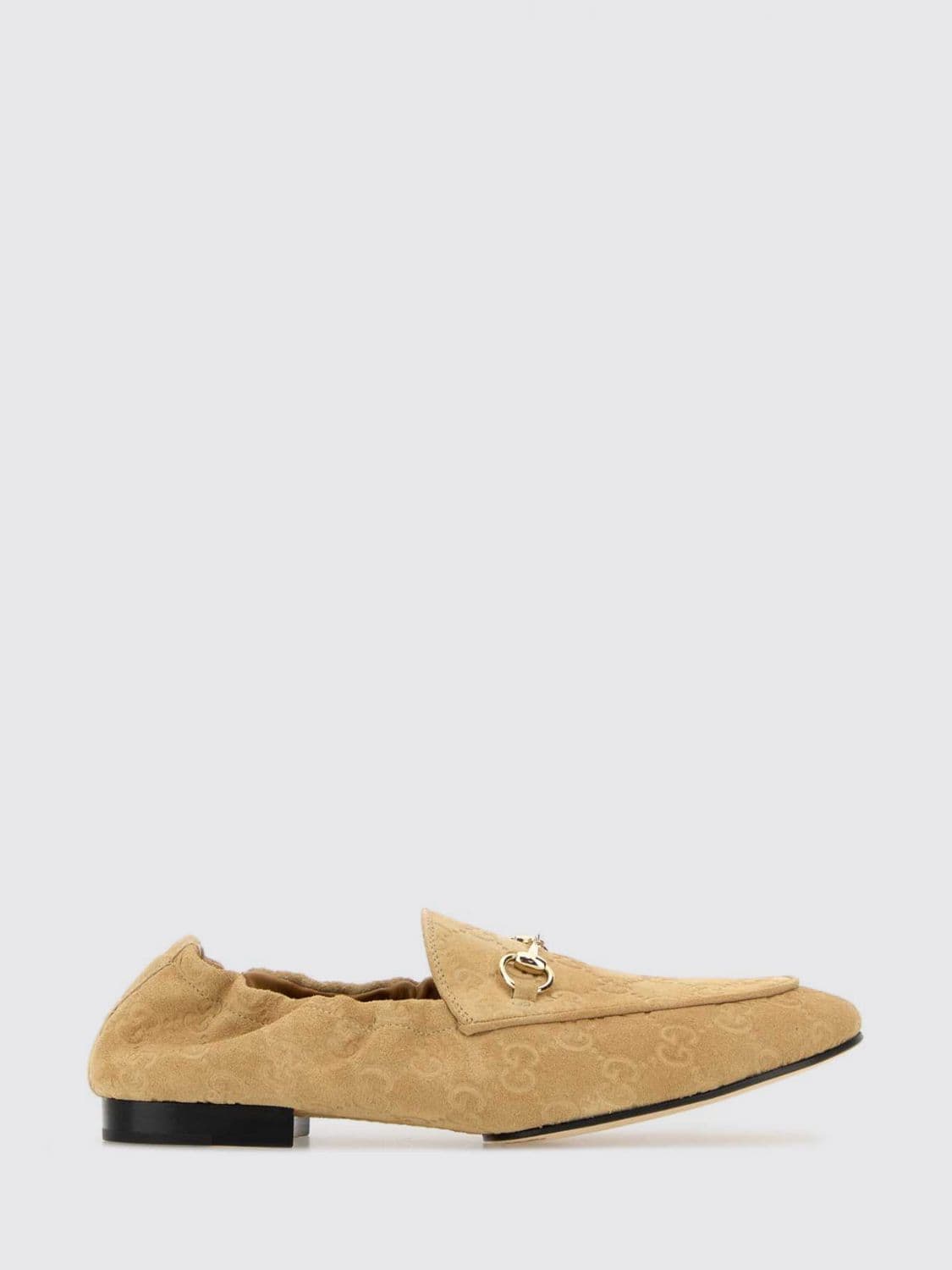 Gucci Jordaan Suede Loafers with GG Monogram · 36