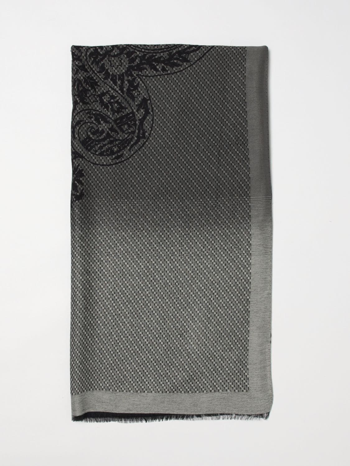 Etro Modal Blend Scarf with Paisley Jacquard · OS