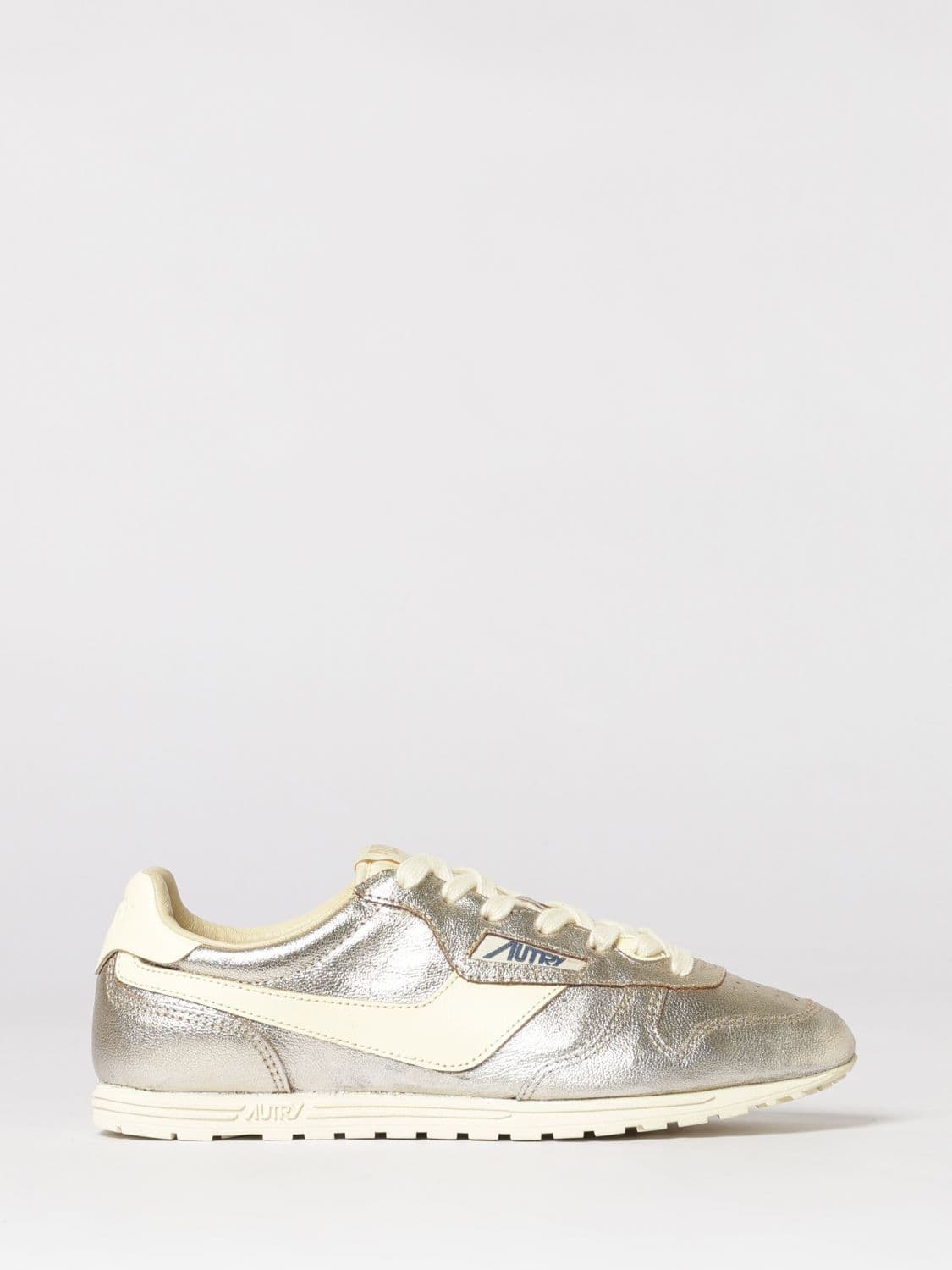 Autry Windspin Laminated Leather Sneakers