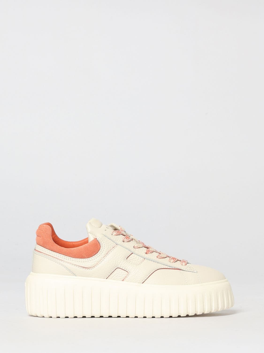 Hogan H-Stripes Hammered Leather Sneakers
