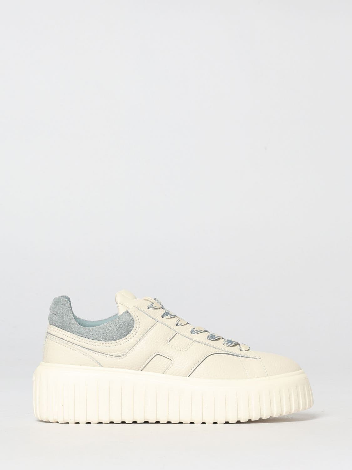 Hogan H-Stripes Hammered Leather Sneakers