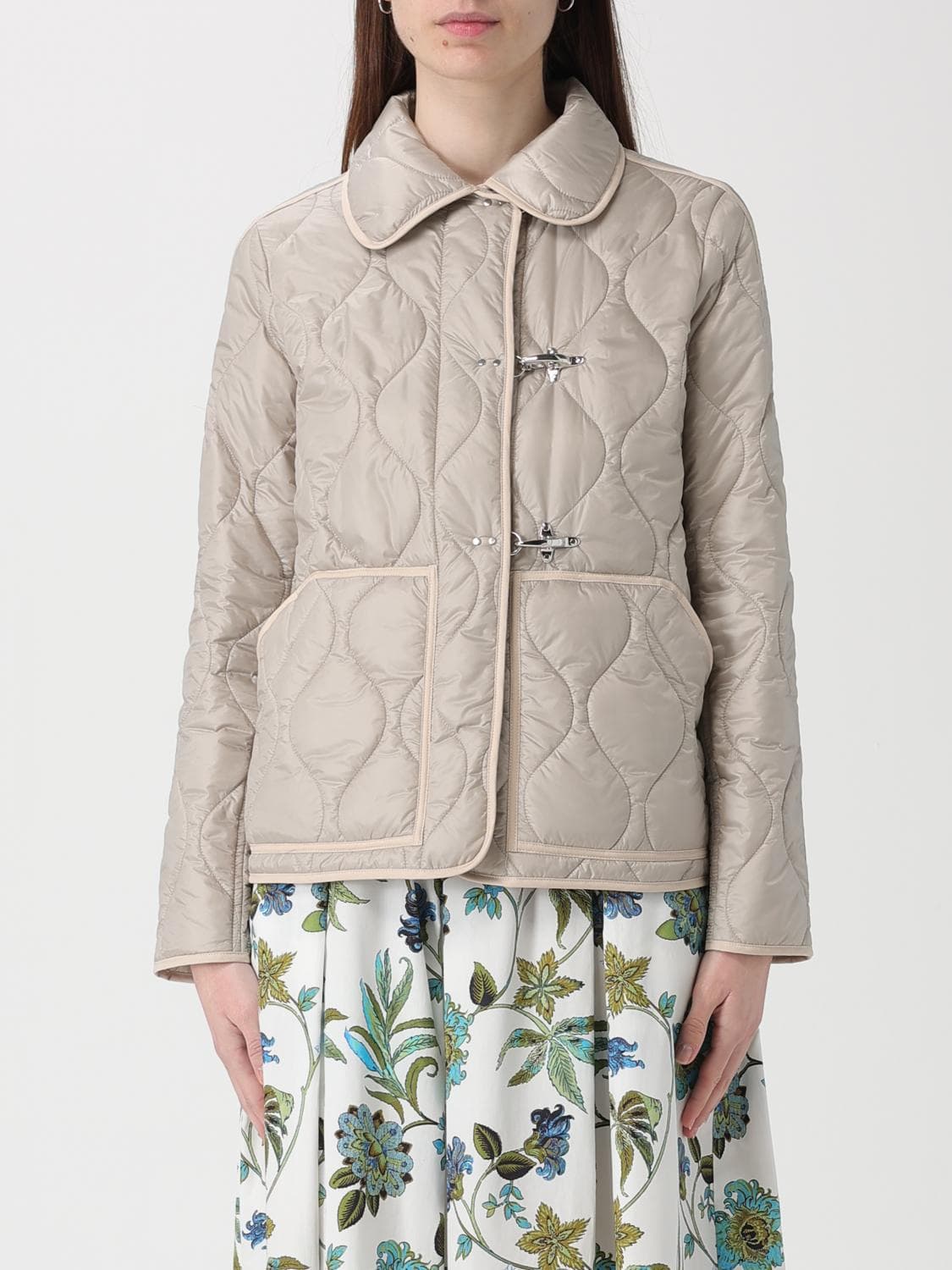 Fay Quilted Down Jacket in Padded Technical Fabric