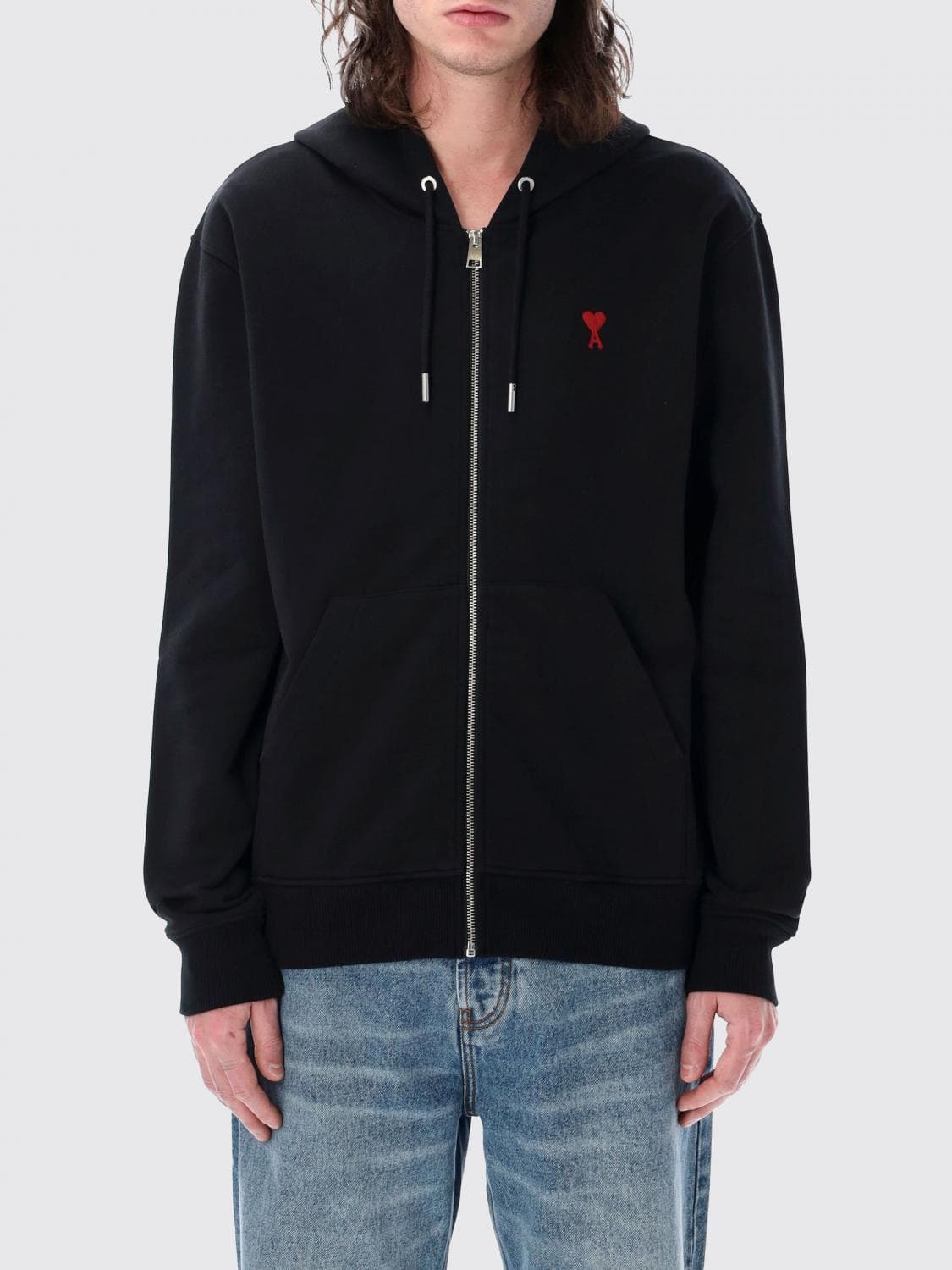 Ami Paris Cotton Zip Hoodie