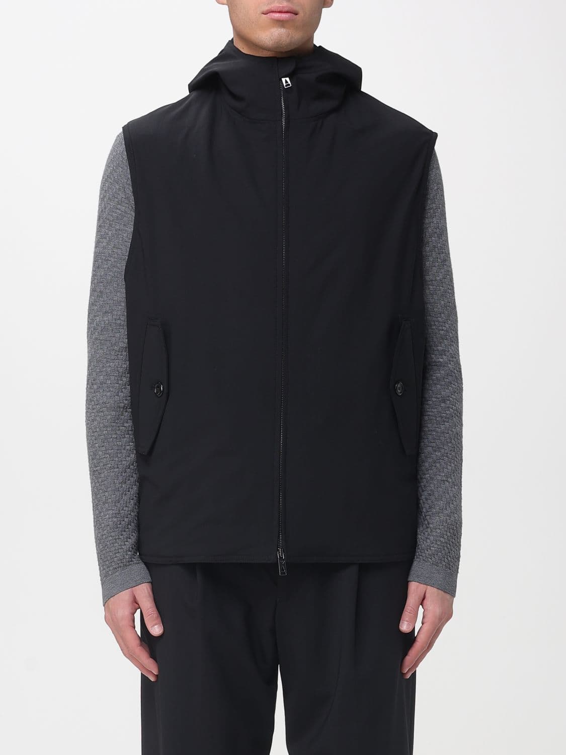 Emporio Armani Virgin Wool Hooded Vest · 50