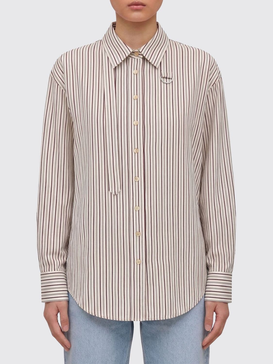 Isabel Marant Striped Silk Blend Shirt