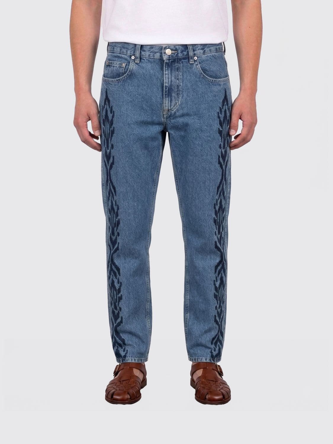 Isabel Marant Lewys Embroidered Denim Jeans