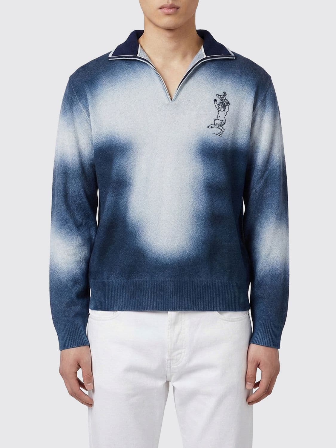 Vivienne Westwood Printed Merino Wool and Cashmere Pullover · S