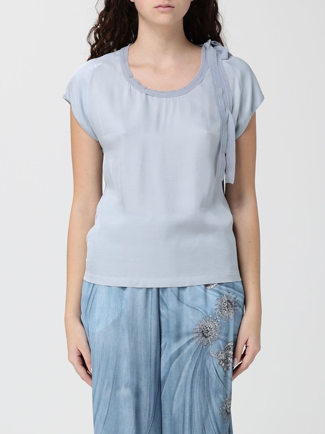 Pinko Viscose T-Shirts with Bow