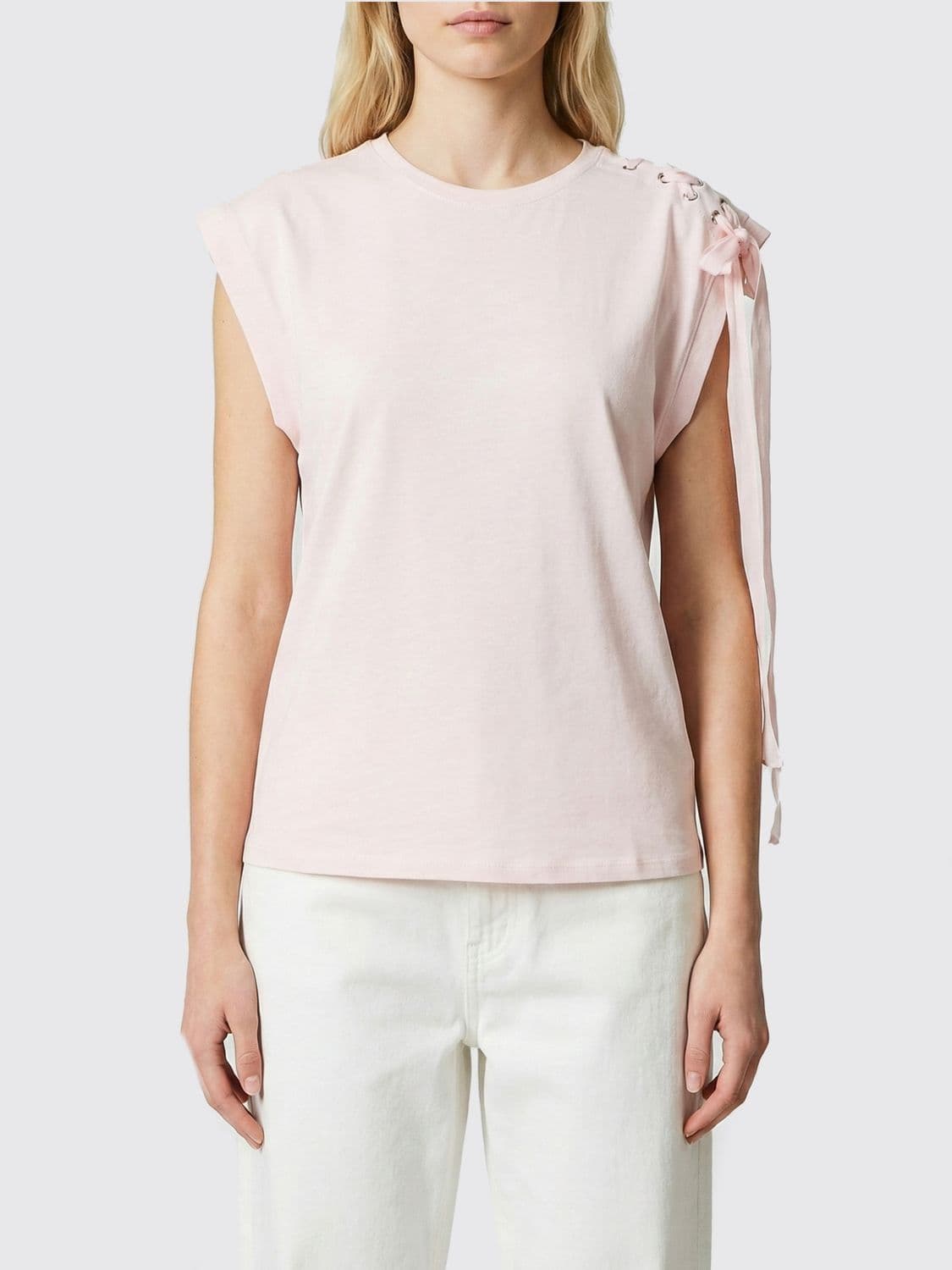 Pinko Viscose T-Shirts with Bow
