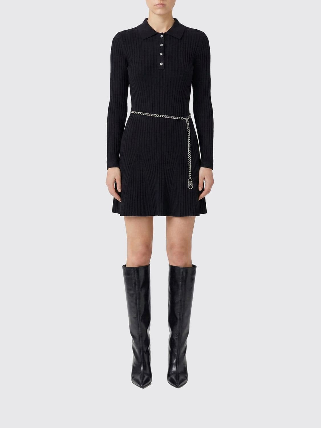 Michael Kors Viscose Knit Polo Dress