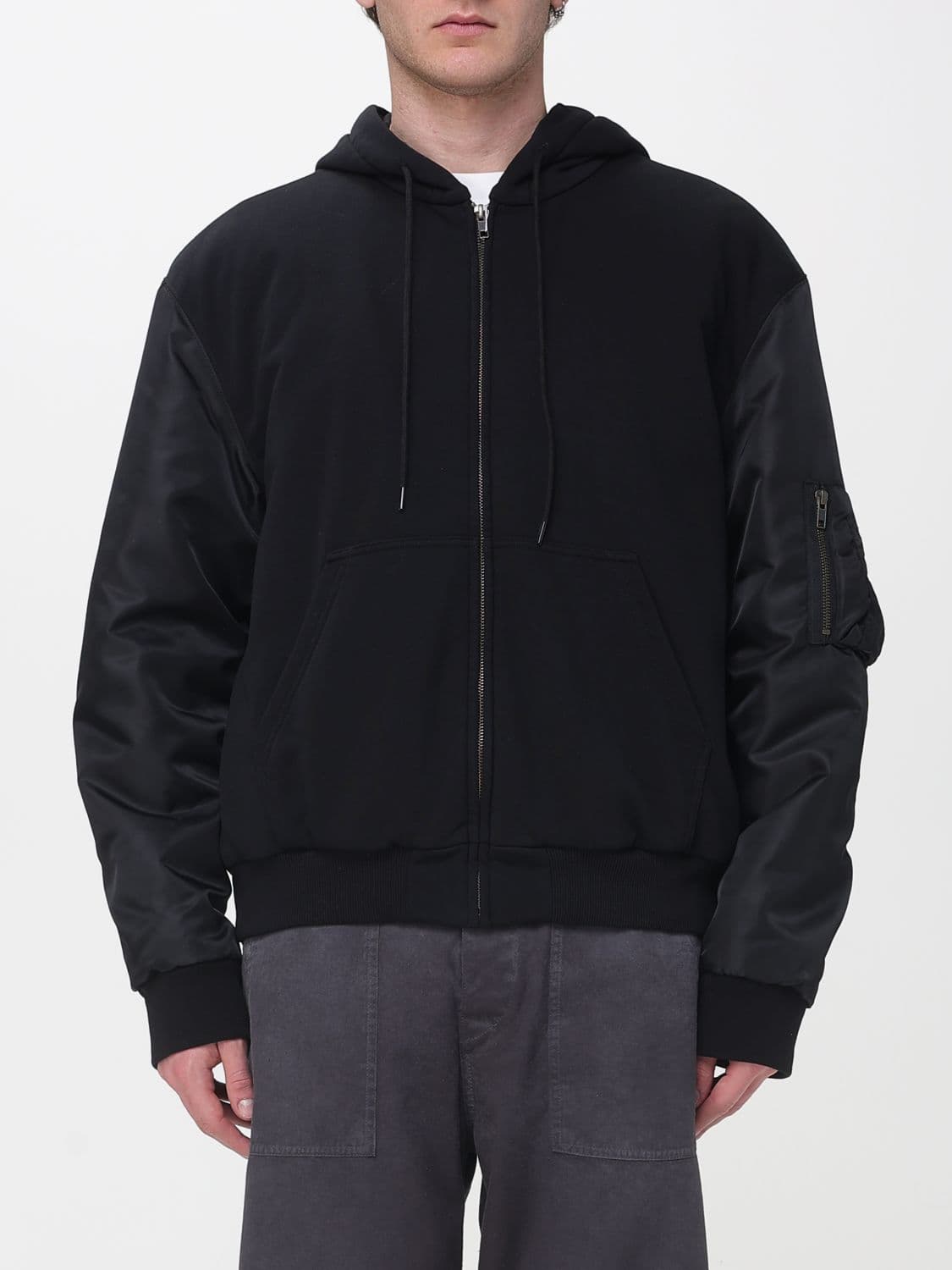 Mm6 Maison Margiela Cotton Blend Hooded Bomber