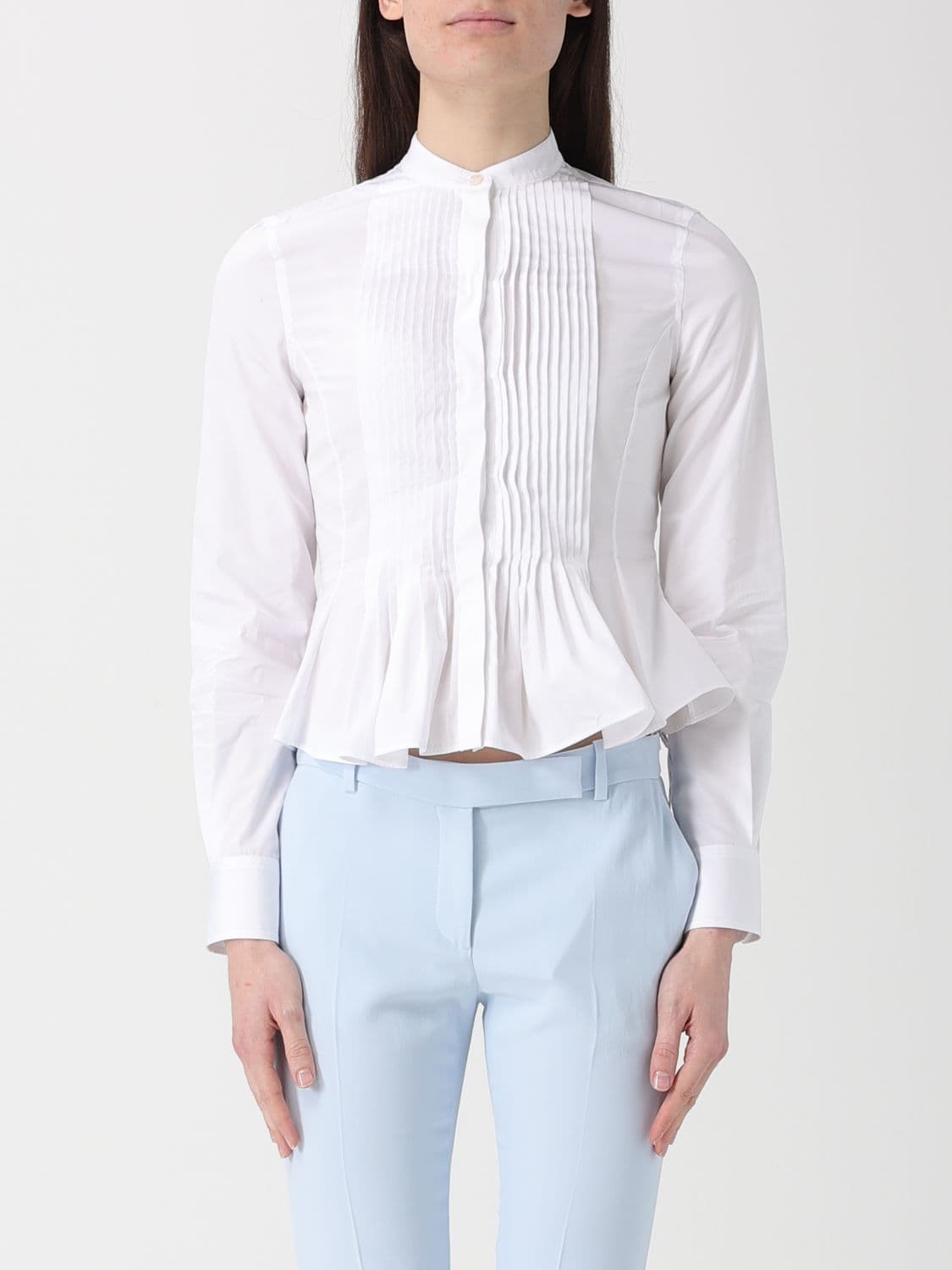 Mcqueen Pleated Cotton Shirt · 44