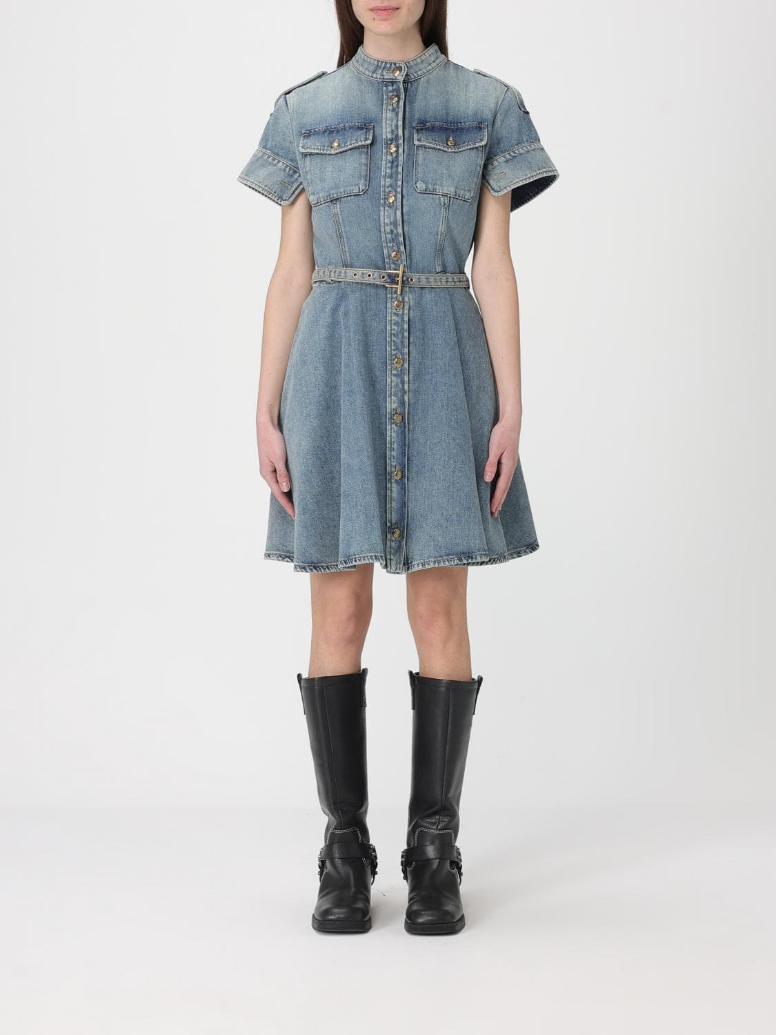 Mcqueen Denim Shirtdress · 42