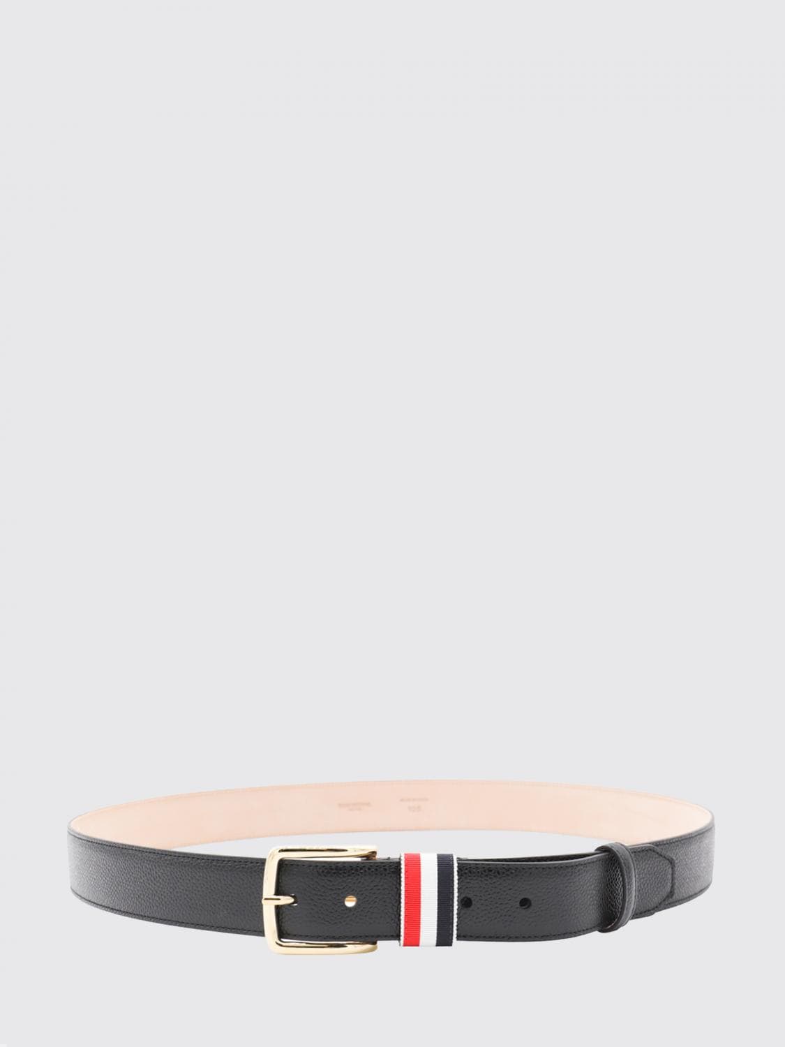 Thom Browne RWB Grained Leather Belt · 90