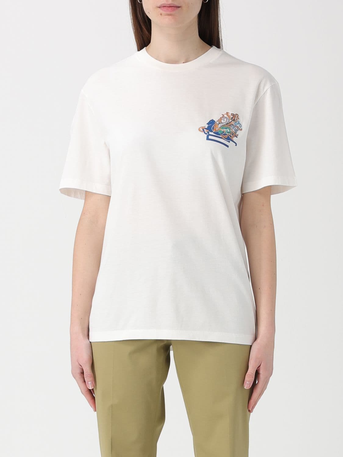 Etro Cotton T-Shirts with Pegaso Logo