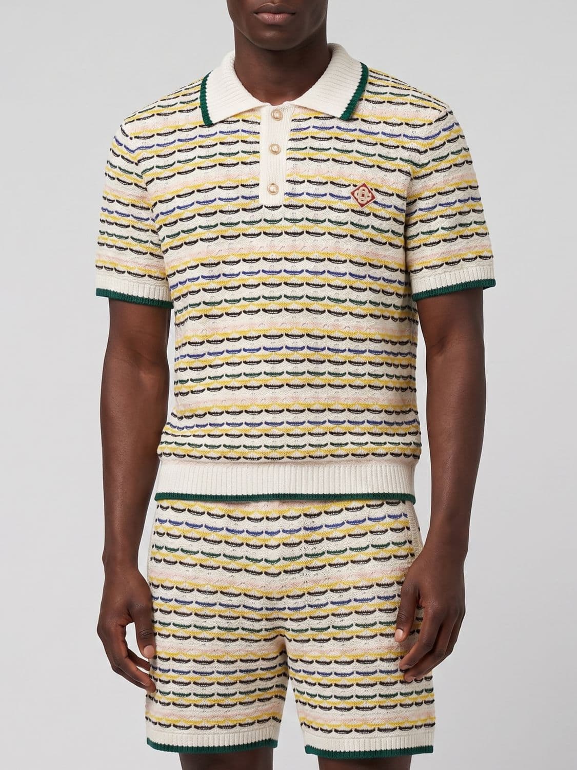 Casablanca Multicolor Cotton Knit Polo