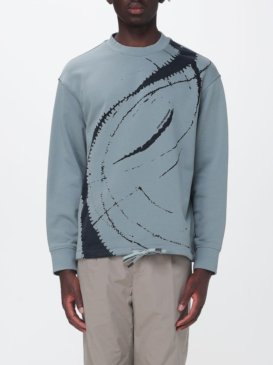 Emporio Armani Sweatshirt Men color Gnawed Blue