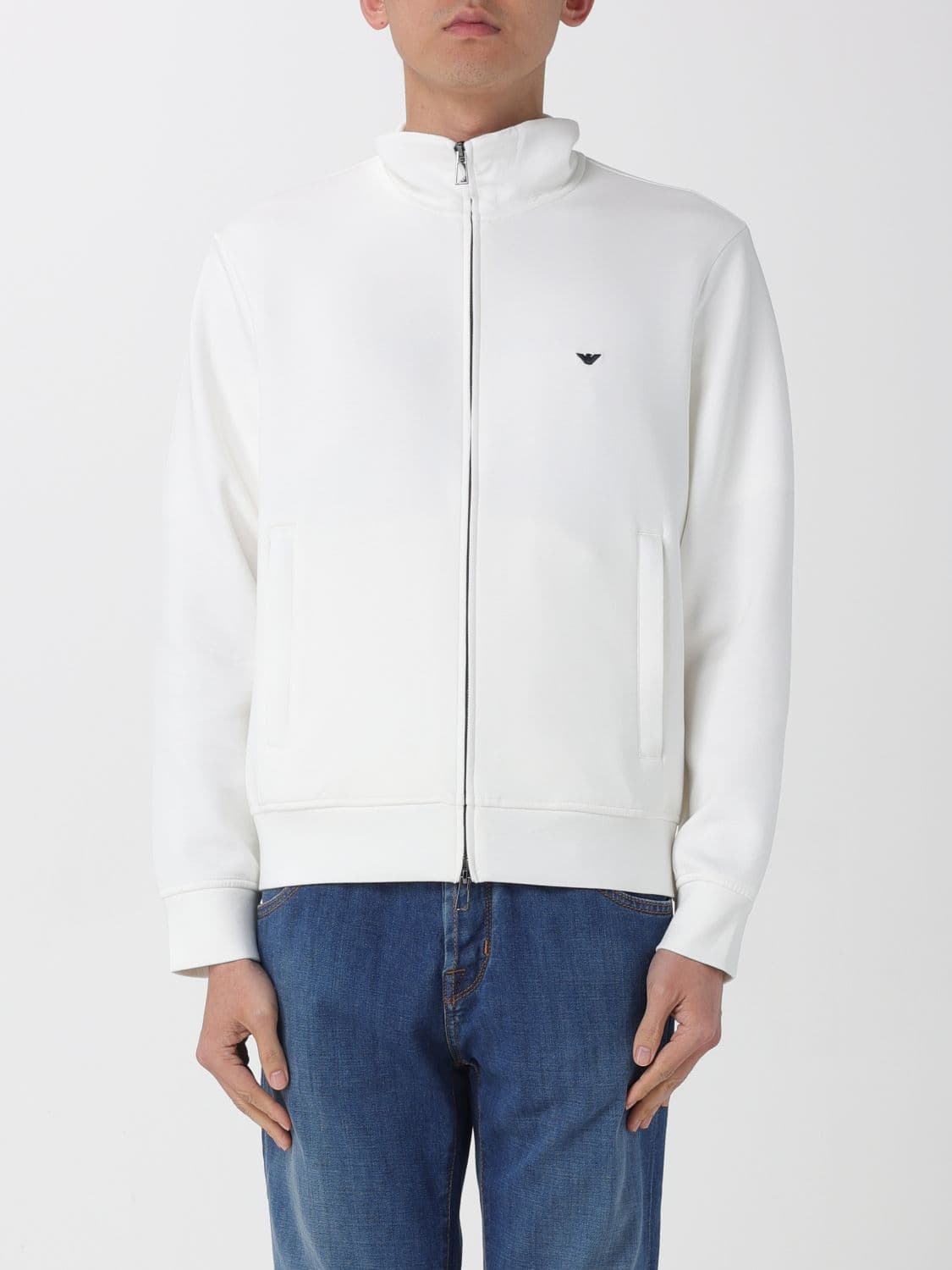 Emporio Armani Cotton Blend Zip-Up Sweatshirt · L