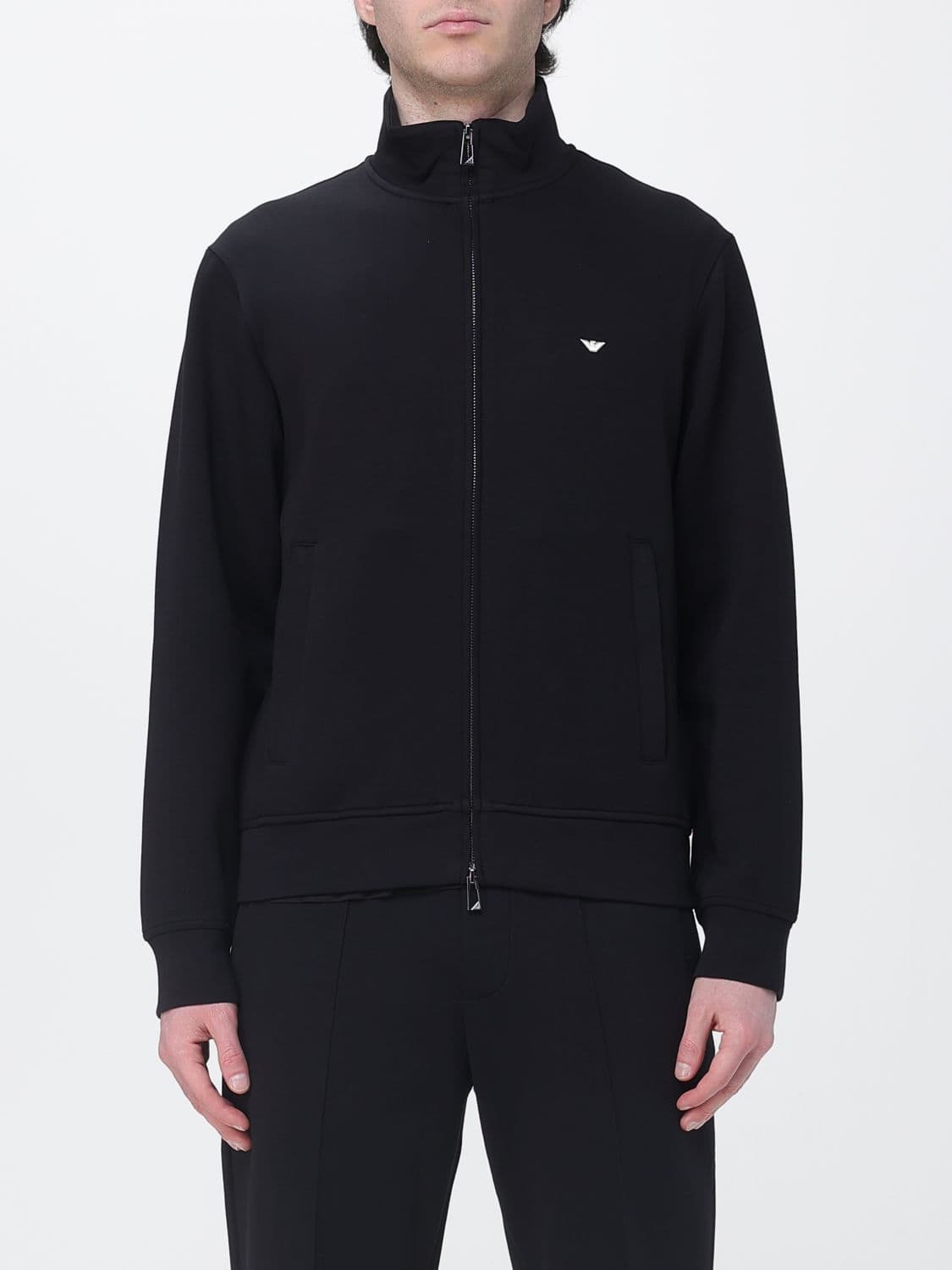 Emporio Armani Cotton Blend Zip-Up Sweatshirt