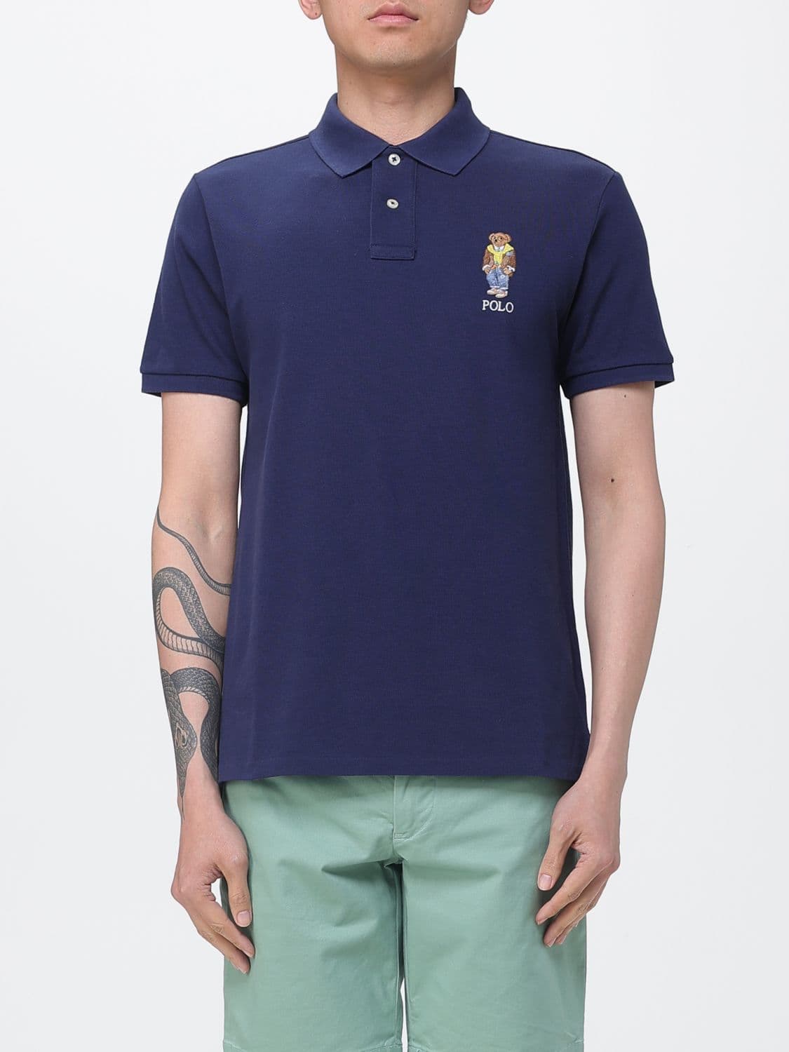 Polo Ralph Lauren Bear Logo Cotton Polo Shirt
