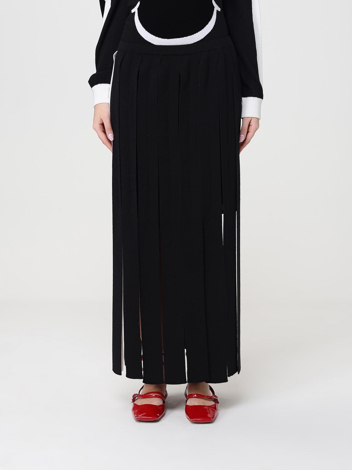 Moschino Couture Wool Midi Skirt