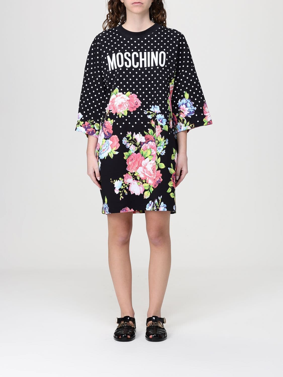 Moschino Couture Printed Organic Cotton T-Shirt Dress
